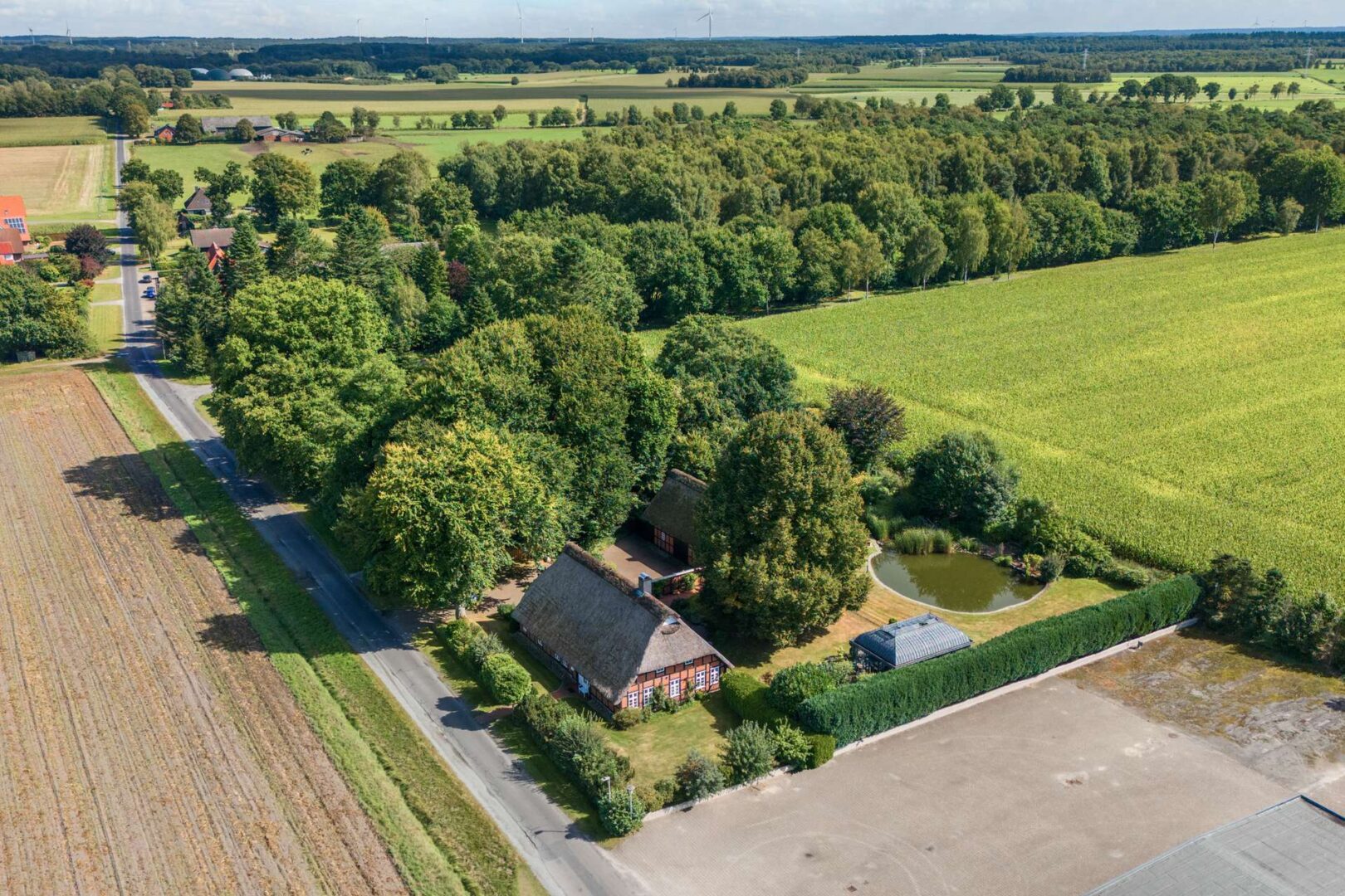 Lustansicht Reetdachensemble