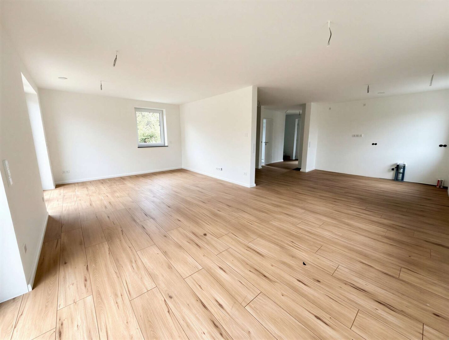 Wohnzimmer mit offener Küche