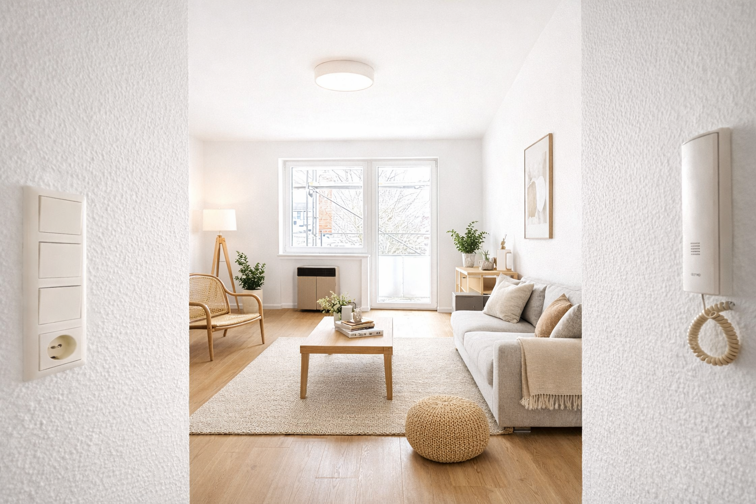 Wohn-und Schlafzimmer - Einrichtungsidee nach Renovierung