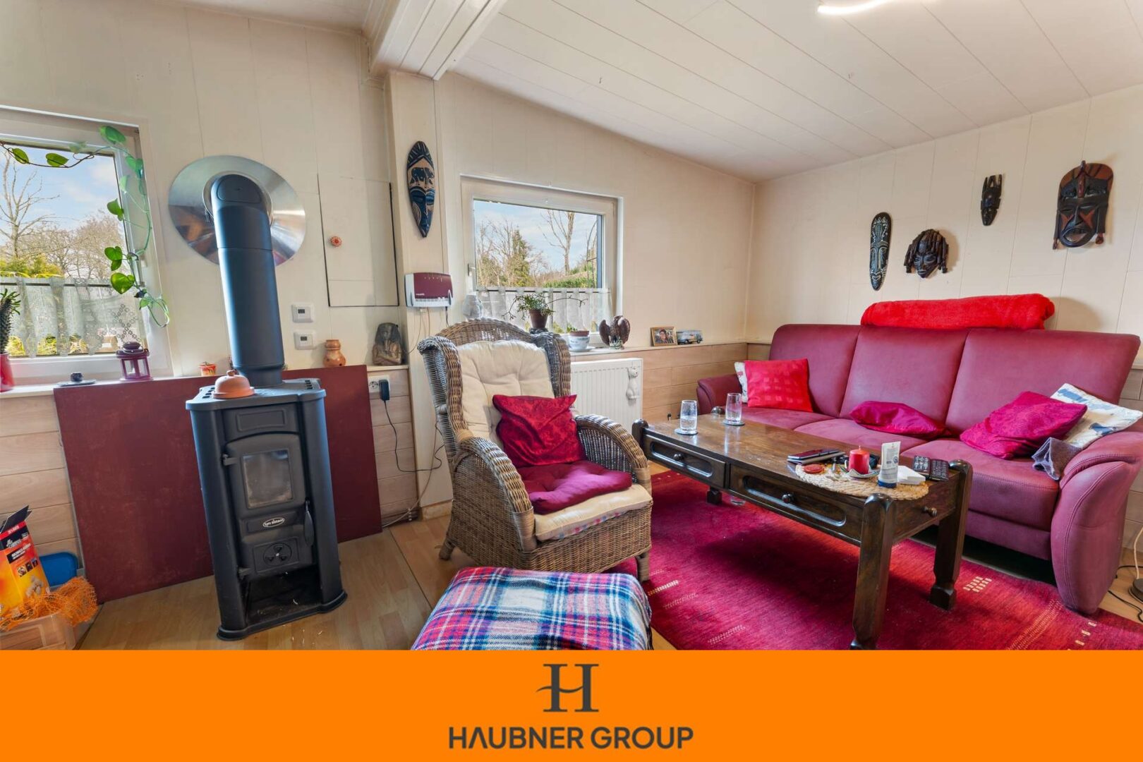 Wohnzimmer mit Kamin