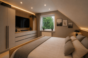 Schlafzimmer Dachgeschoss (Einrichtungsidee)