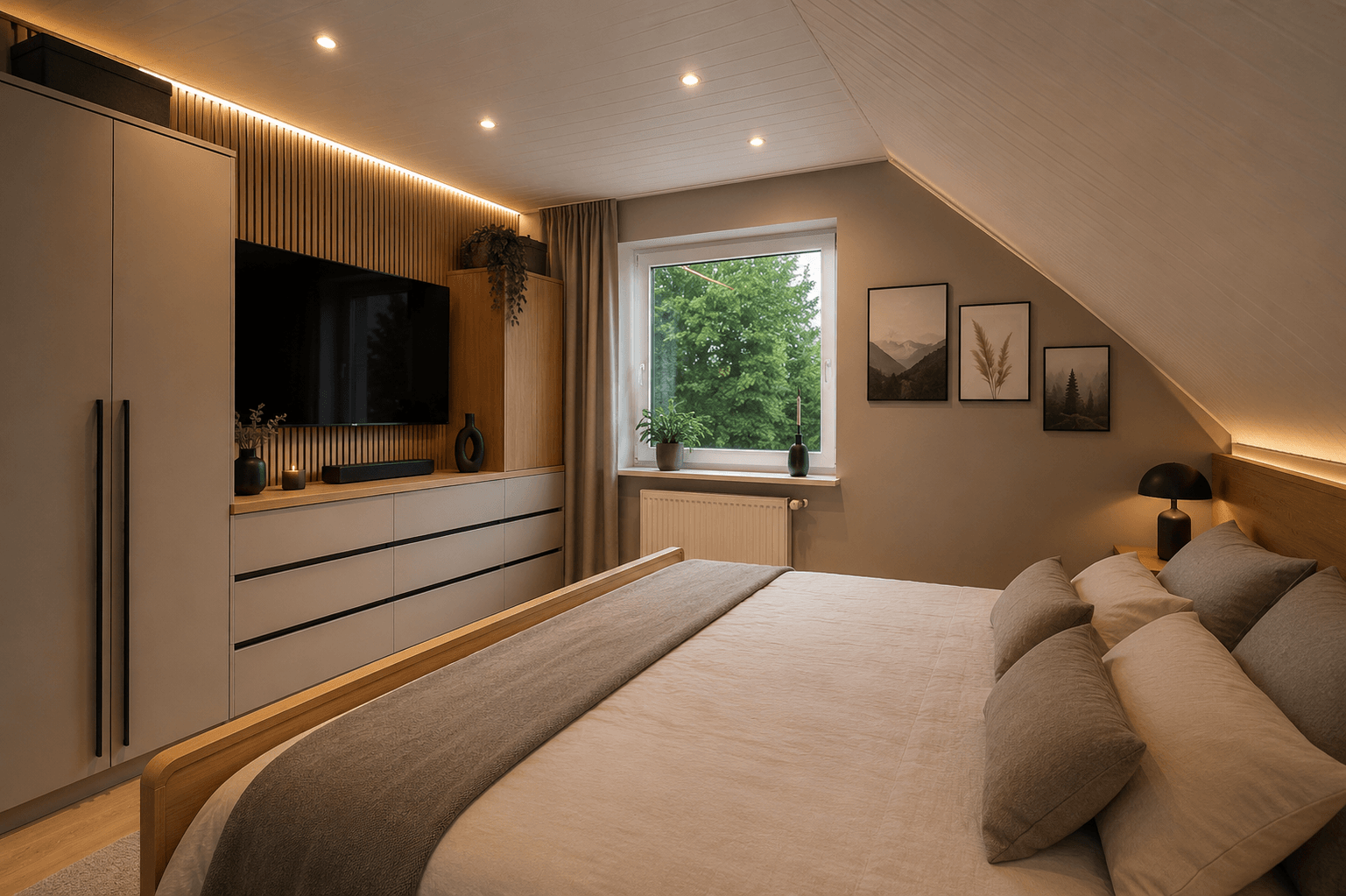 Schlafzimmer Dachgeschoss (Einrichtungsidee)