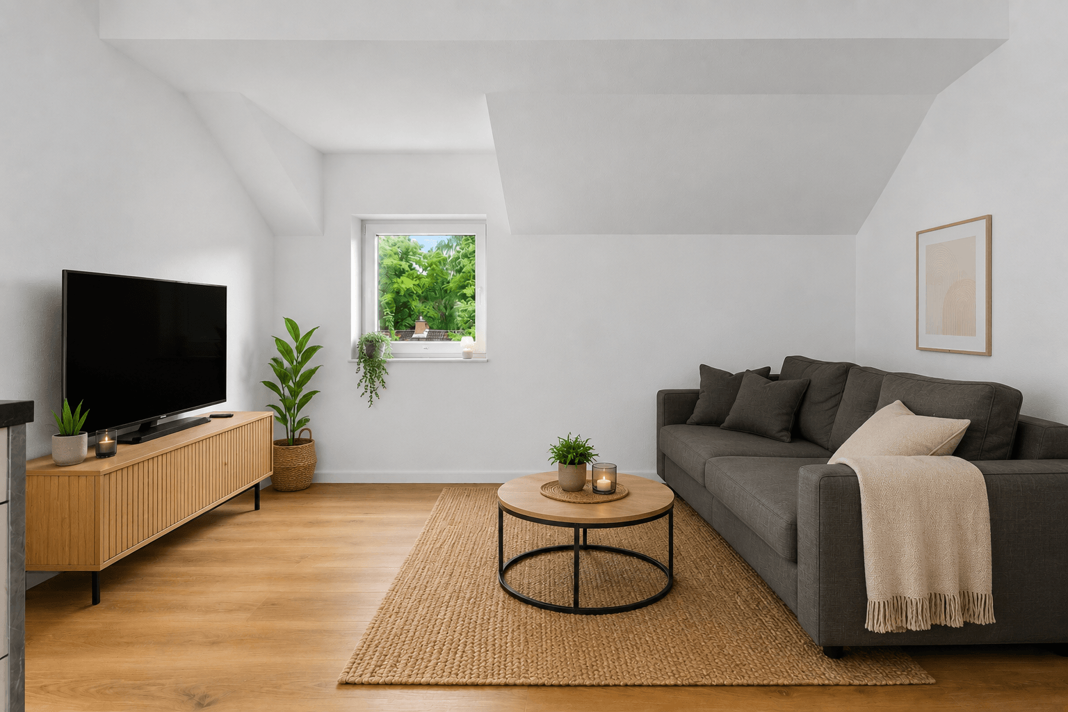 Küche-/Wohn-/Esszimmer-Einrichtungsidee