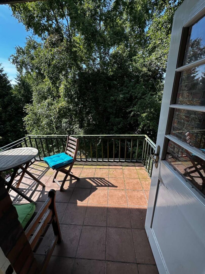 Balkon vor dem Ankleidezimmer