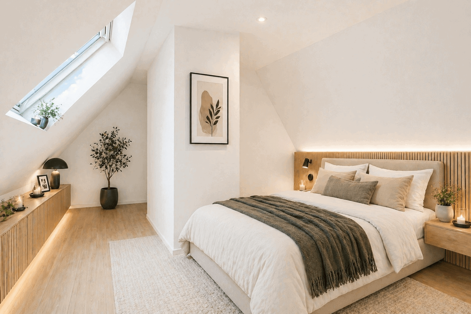 Schlafzimmer Dachgeschoss - KI-generiert