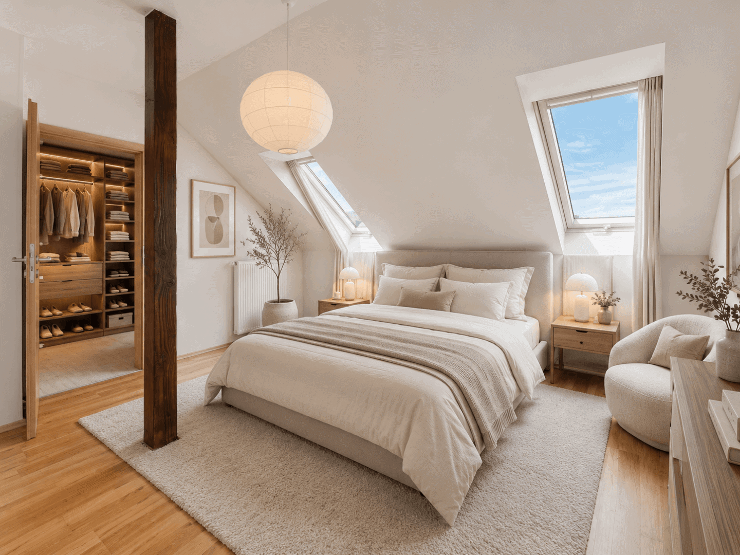 Schlafzimmer | OG | Einrichtungsidee - KI-generiert