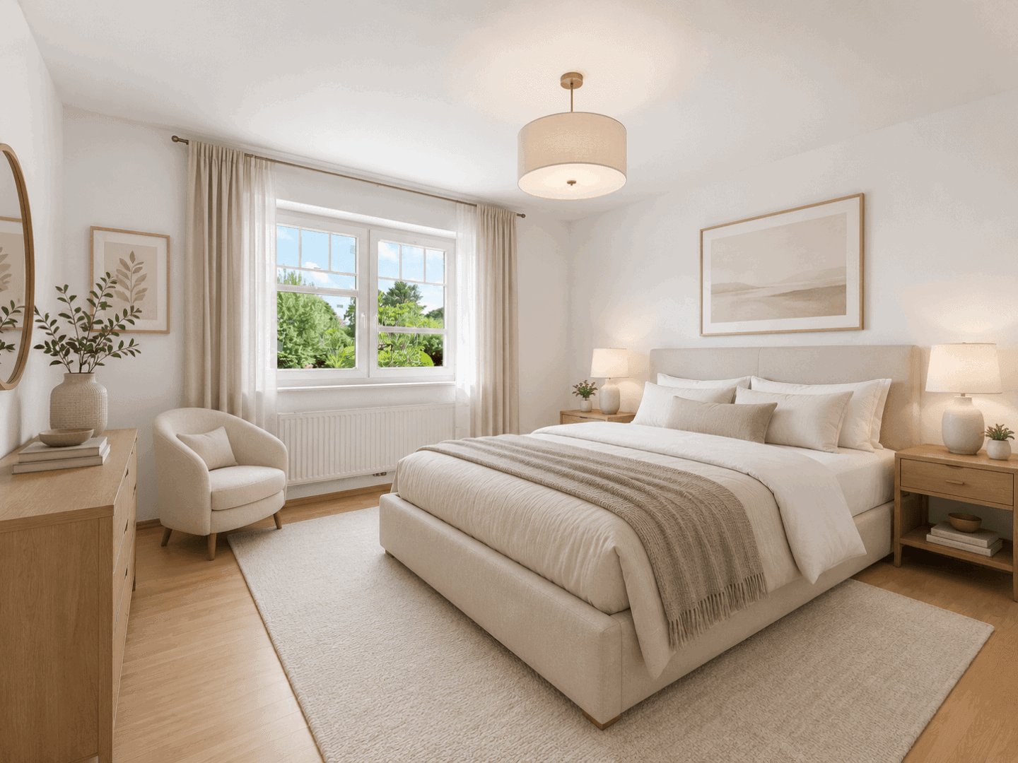 Schlafzimmer | EG | Einrichtungsidee - KI-generiert